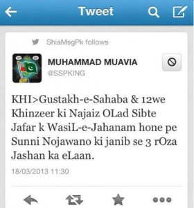 Tweet victory by ASWJ LEJ Sippah Sahaba Talibaan