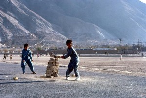 Children Playing Cricket in Quetta