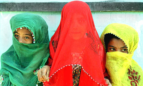 Iranian children in veils