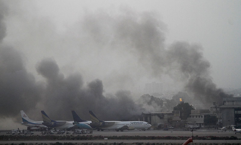 Smoke Karachi Airport